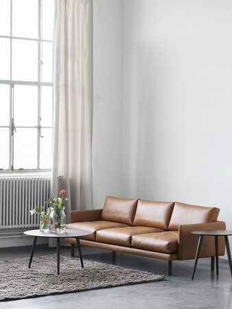 Bruunmunch EMO 3 Seater in Dakar Aniline Leather - Sofa: Cognac