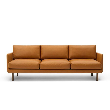 Bruunmunch EMO 3 Seater Leather Dakar Cognac W/Legs Oak Smoked