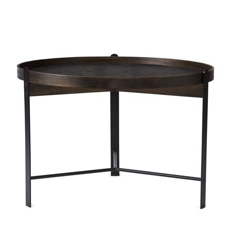 Warm Nordic Compose Coffee table, Ø70 - Smoked oak Black