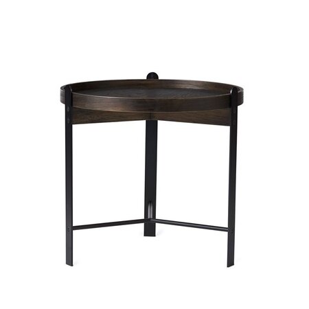 Warm Nordic Compose Coffee table, Ø50 - Smoked oak Black