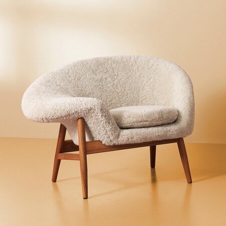 Warm Nordic Fried Egg Lounge chair - Moonlight white