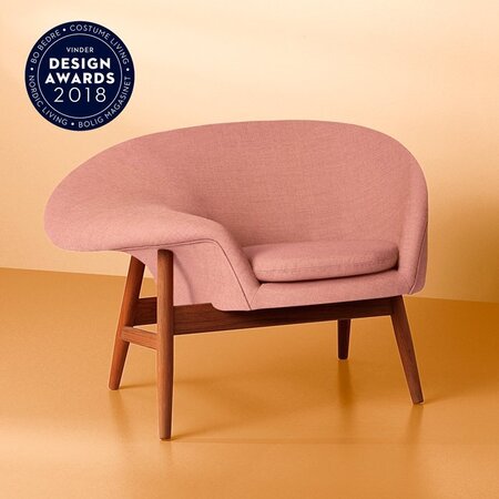 Warm Nordic Fried Egg Lounge chair - Pale rose