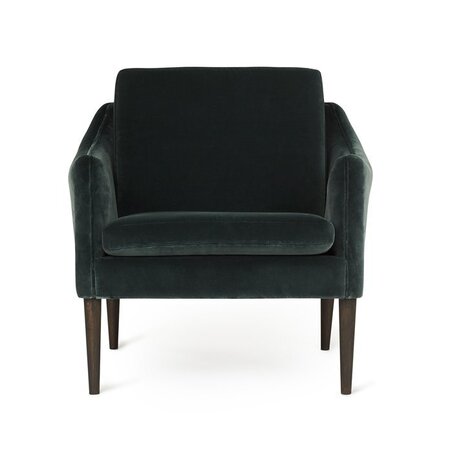 Warm Nordic Mr. Olsen Lounge chair - Dark petrol velvet