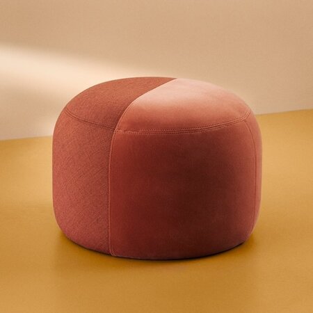 Warm Nordic Dainty Pouf - Burnt orange/Rusty rose