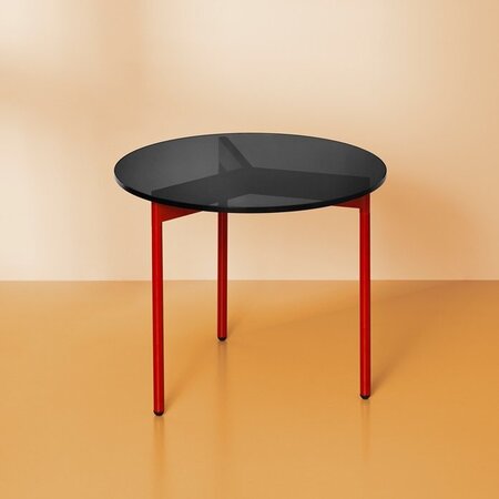 Warm Nordic From Above Table Ø52 - Smoke/Rusty red