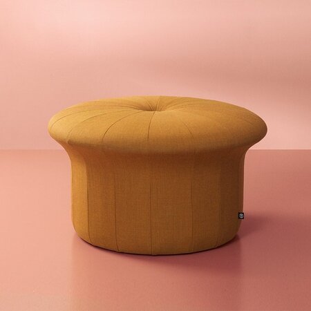 Warm Nordic Grace Pouffe - Dark ochre