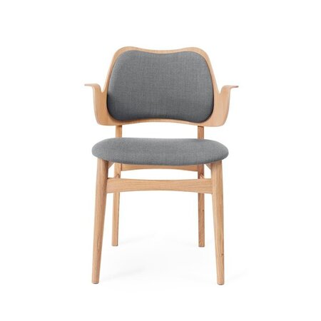 Warm Nordic Gesture Chair with Oiled Oak - Grey melange