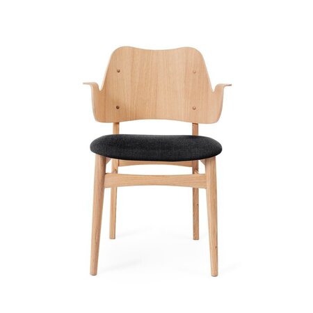 Gesture Chair with oiled Oak & Seat Upholstery - Anthracite