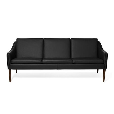 Warm Nordic Mr. Olsen Sofa 3 Seater with Walnut Oiled Oak - Black Challenger leather