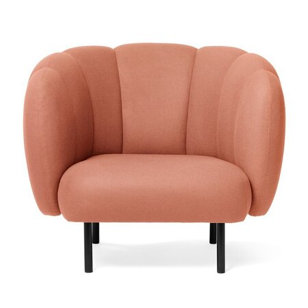 Warm Nordic Cape Lounge Chair with Stitches - Blush
