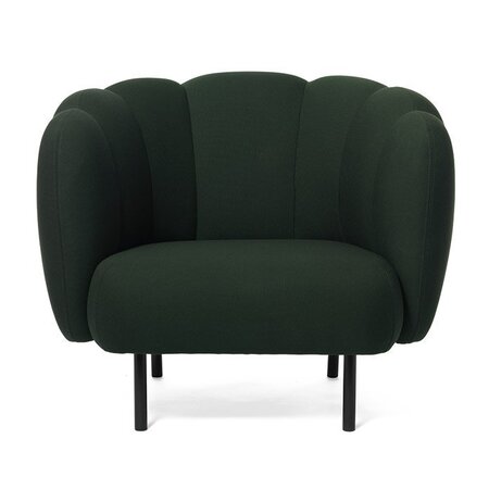 Warm Nordic Cape Lounge Chair with Stitches - Forrest green
