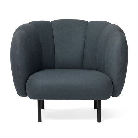 Warm Nordic Cape Lounge Chair with Stitches - petrol