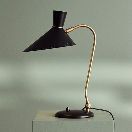 Warm Nordic Bloom Table Lamp - Black noir