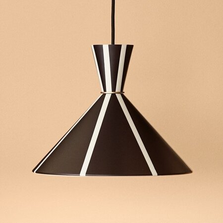 Warm Nordic Bloom Stripe Pendant - Black noir Warm white