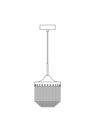 Warm Nordic Fringe Pendant Ø20 cm