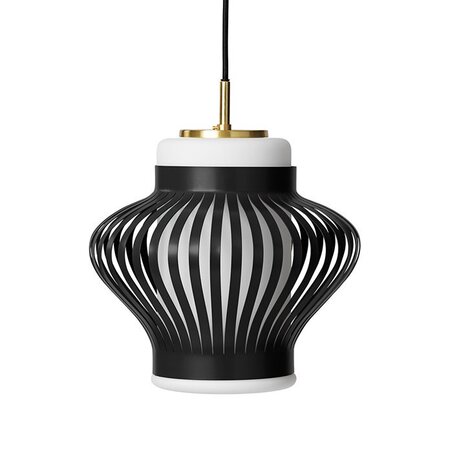 Warm Nordic Opal Lamella Pendant - Black noir