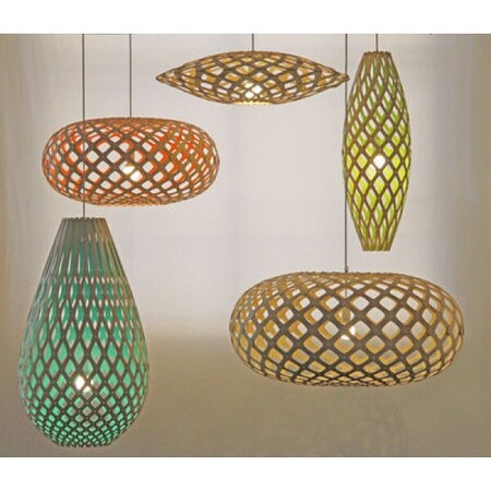 David Trubridge Kina Pendelleuchte Ø 80 cm - zweifarbig