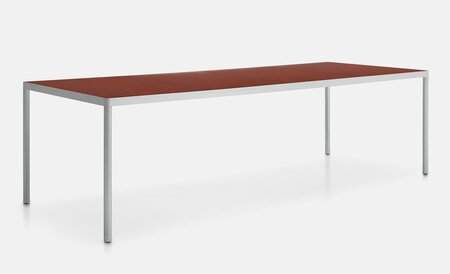 MDF Italia Offset - Gartentisch - Aluminium - Kunststein Ziegelrot - 240 x 100 cm