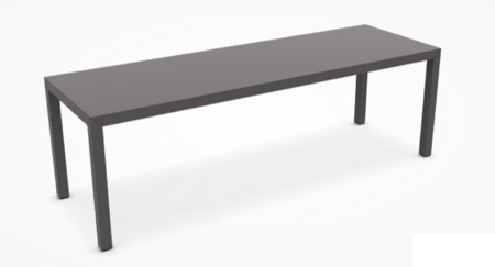 MDF Italia Tense Low Table - Couchtisch 140 x 80cm - Fenix Mittelgrau matt - 45 cm