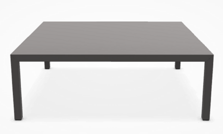 MDF Italia Tense - Couchtisch 100 x 100cm - Fenix Schwarz matt - 35 cm