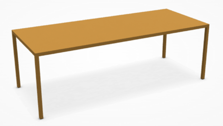 MDF Italia Tense Material - Esstisch - 220x90 cm-Kunststein Gelb Onyx