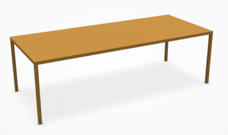 MDF Italia Tense Material - Esstisch - 240x100 cm-Kunststein Gelb Onyx