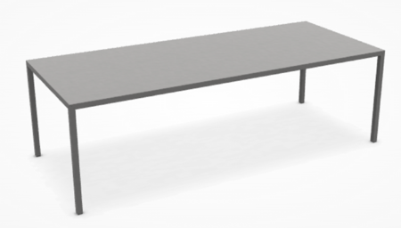MDF Italia Tense Material - Esstisch - 240x100 cm-Kunststein Hellgrau Serena