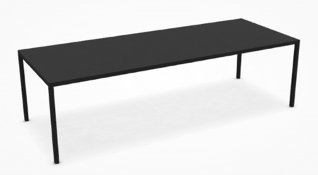 MDF Italia Tense Material - Esstisch - 260x100 cm-Kunststein Schwarz Schiefer