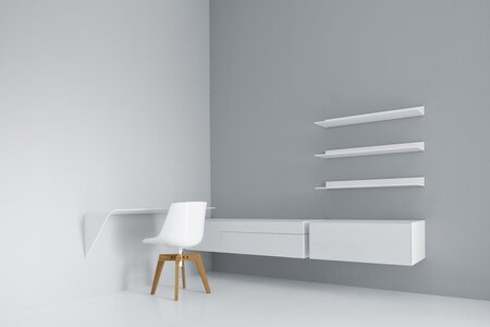 MDF Italia Mamba Light - Wandregal - Cristalplant weiss matt
