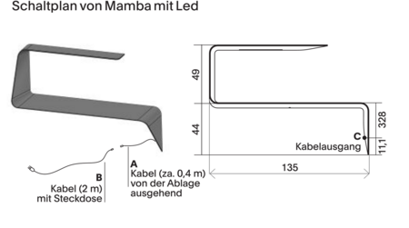 MDF Italia Mamba Light - Wandregal