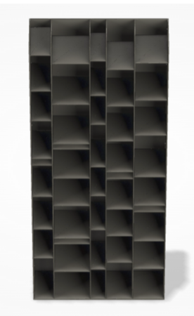 MDF Italia Random 5C - Standregal - Mittelgrau Matt Lackiert