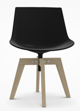 MDF Italia Flow Chair Iroko - Gartenstuhl - Schwarz