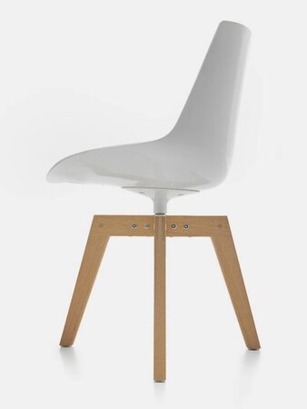 MDF Italia Flow Chair Iroko - Gartenstuhl - Weiss