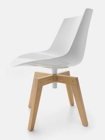 MDF Italia Flow Chair Iroko - Gartenstuhl - Weiss