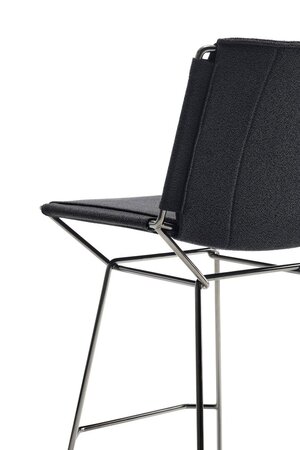 MDF Italia Neil Leather Stool - Barhocker mit Lederbezug - Schwarz