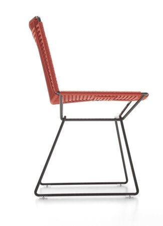 MDF Italia Neil Twist Chair - Stuhl - Orange - Bleischwarz Matt Lackiert
