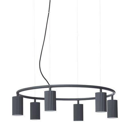 Pholc Donna Circle - Pendelleuchte - Black ink - 100 cm