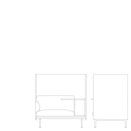 Muuto Outline Highback Work 1 Seater