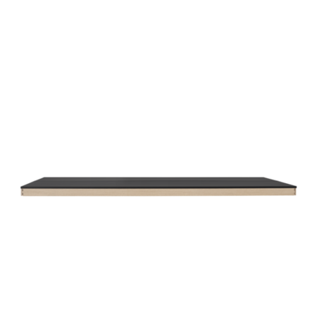 Muuto Linear System Middle Module - Black Nanolaminate/Black ABS/Oak