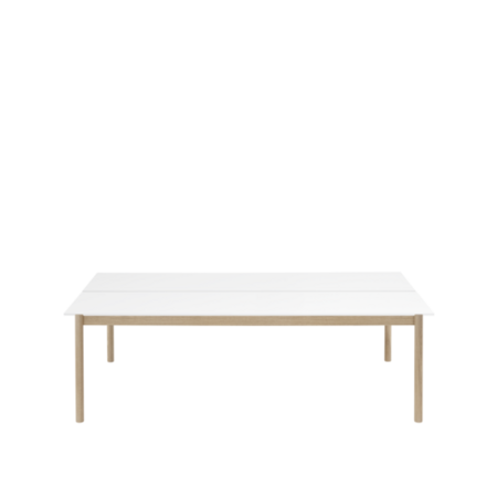Muuto Linear System Table - White Laminate/White ABS/Oak