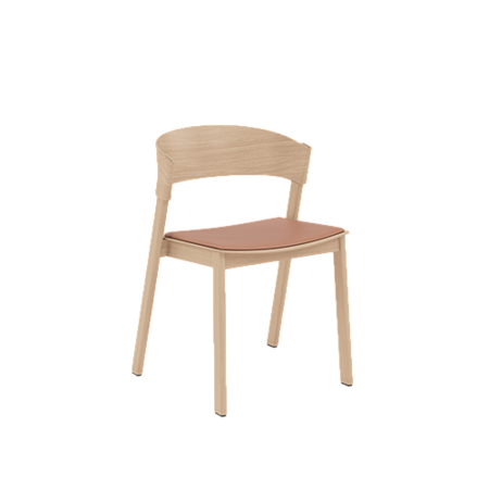 Muuto Cover Side Chair - Refine Leather Cognac/Oak
