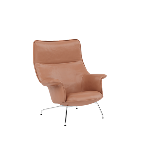 Muuto Doze Lounge Chair - Refine Leather Cognac/Chrome