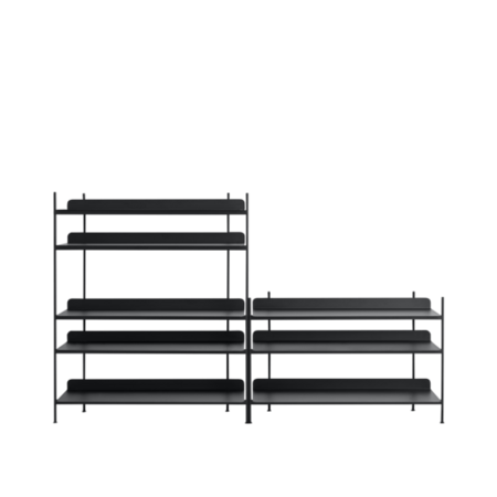Muuto Compile Shelving System - Configuration 7 - Black