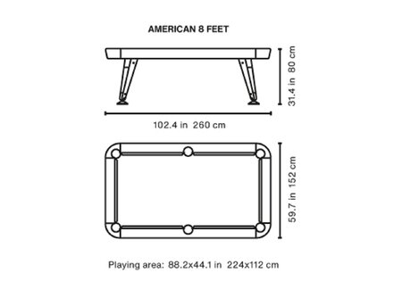 RS Barcelona Diagonal Pool Table Outdoor - Sportgeräte
