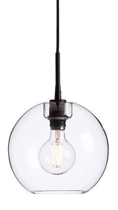 BELID GLORIA PENDANT Ø260 - black/clear glass