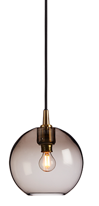BELID GLORIA PENDAN Ø190 - BRASS/SMOKY GLASS
