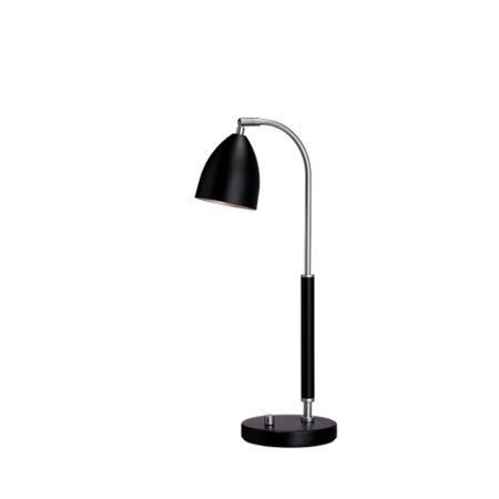Belid Deluxe Table Lamp H507 - Matte Black/Brilliant Silver