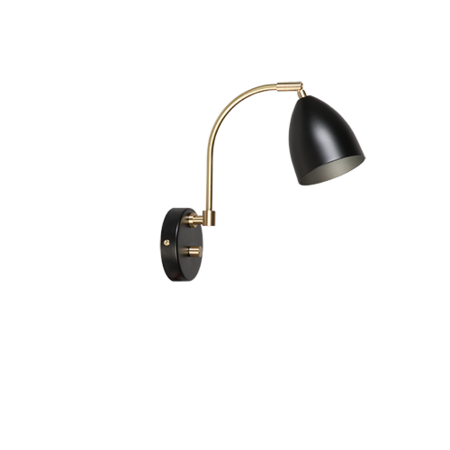 Belid Deluxe Wall Lamp H283 - Black/Brass