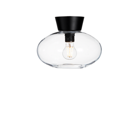Belid Bullo Ceiling Ø270 H212 - Clear Glass/Black