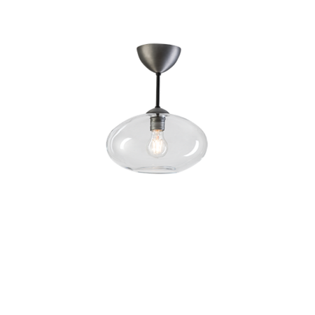 Belid Bullo Ceiling Ø270 H320 - Clear Glass/Aluminium